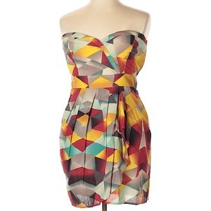 American Rag Strapless Multi-Color Dress